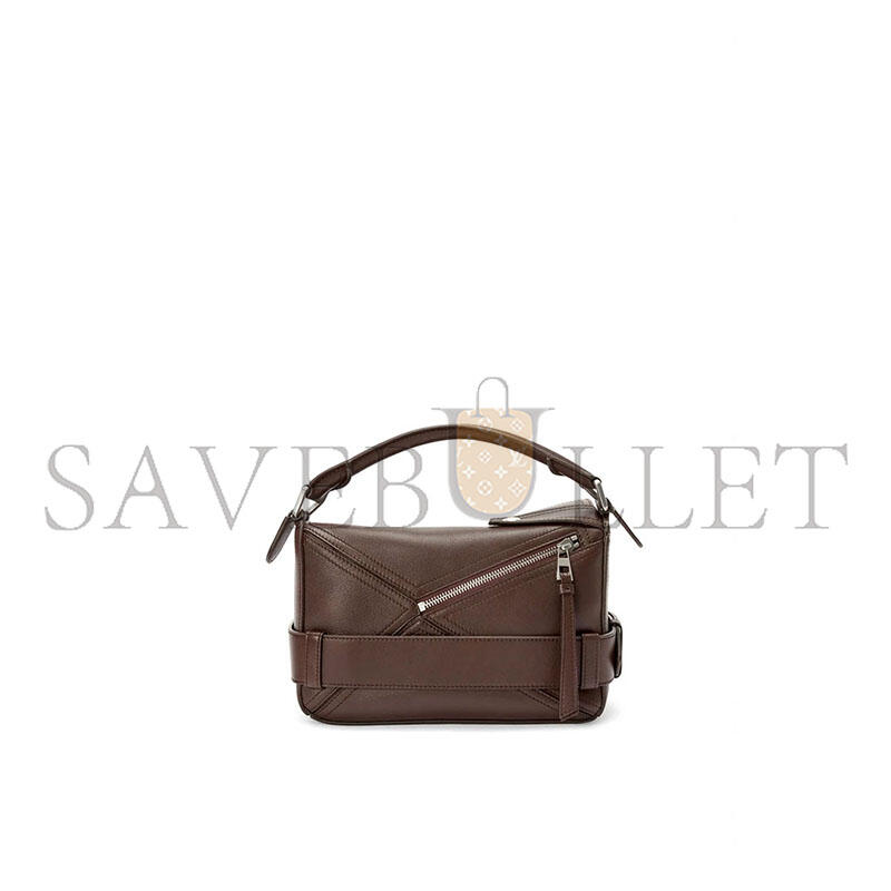 L0ew* small puzzle biker bag in shiny calfskin a510s21xc7 (24*16.5*10.5cm)